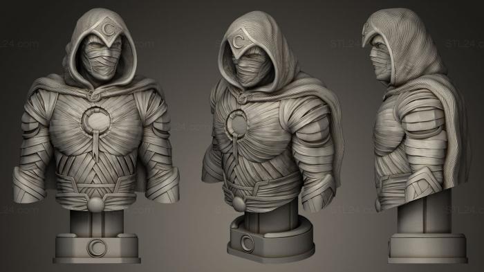 Бюсты монстры и герои (Лунный рыцарь, BUSTH_0230) 3D модель для ЧПУ станка